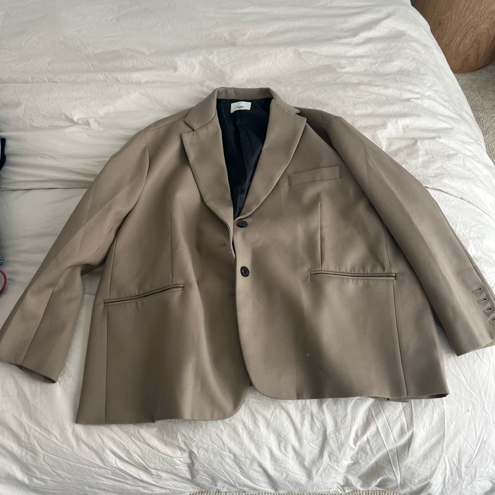 Frankie Shop Tan Blazer Oversized